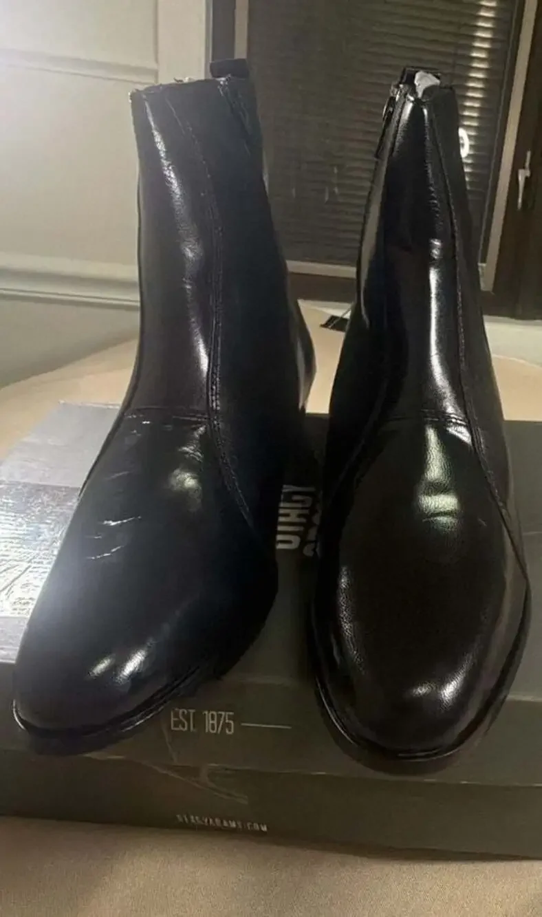 Stacy Adams Men's Santos Dress Boots Black 10 W